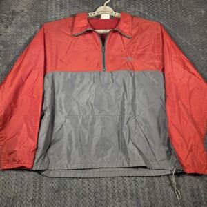 Bill Rodgers Men's Windbreaker Running Jacket **XL** Red Gray Vintage USA Made